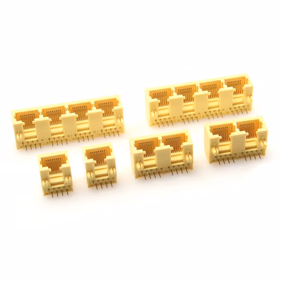 Unshield Side Entry 1X4 Ports 10p RJ45 Connector